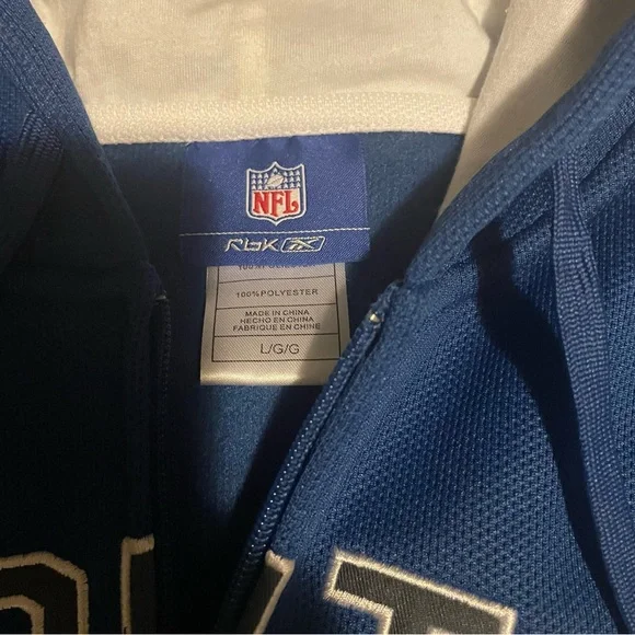 NFL Colts Reebok Zip Up Sweater Jacket - Picture 4 of 5